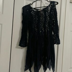 Fitted crochet tunic